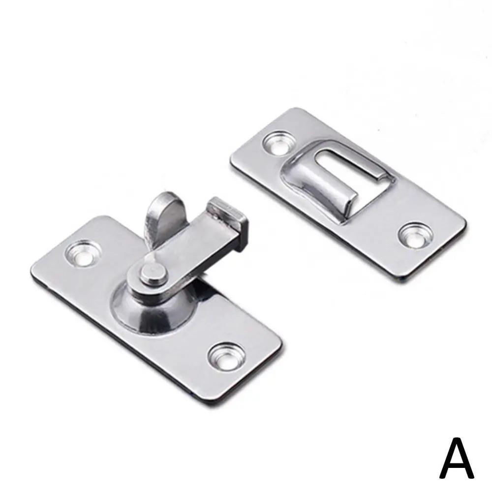 Door Lock Guard Latch Bolt 90 Degree Steel Toggle Latch Sliding Barn Door Lock Wine Cabinet Closet Right Angle Lock