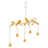 Bird Bell Outdoor Decoration Iron Elegant Look Handmade Craft Bird Bell Hanging Decor for Garden Courtyard Balcony