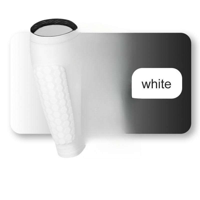 

Сотовая защита голени от ударов, спортивный чехол для ног для улицы, универсальные футбольные гетры, дышащая защита голени от ударов L белый