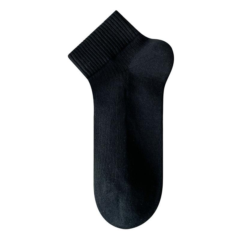 5 Pairs of Women's Spring and Summer Thin Breathable White Boneless Antibacterial and Deodorant Short Tube Cotton Socks