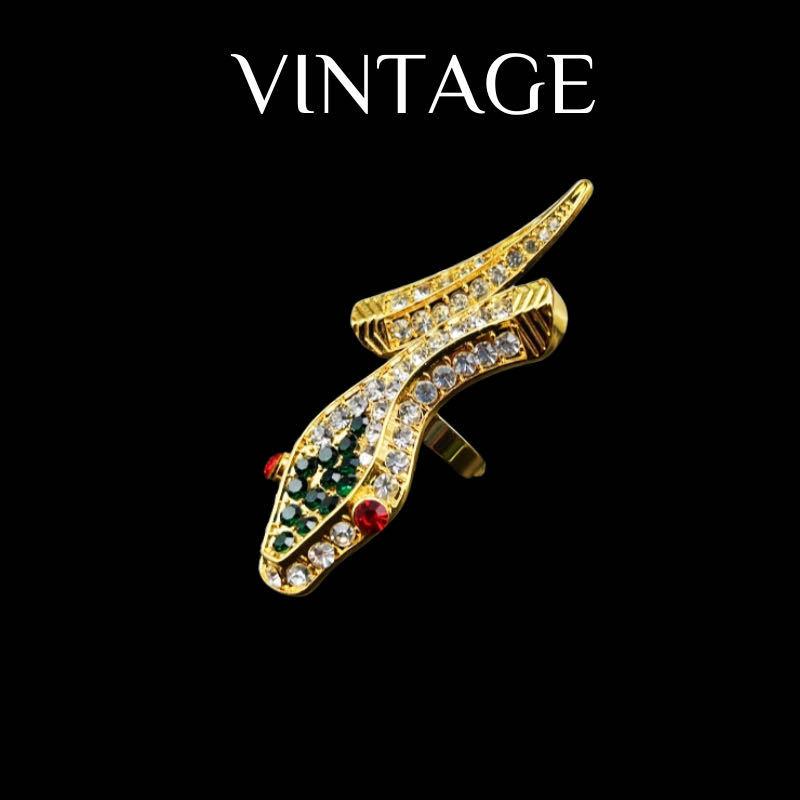 Винтажный набор шармов для тяжелой промышленности, покрытый настоящим золотом, универсальное змеиное ожерелье