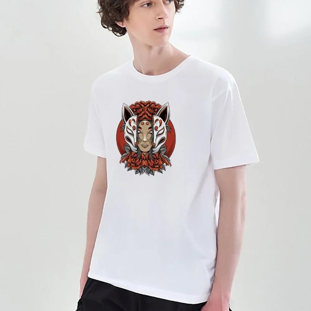 

Футболка Одежда Лето Мужская Свободная Горячая Распродажа Повседневная Круглый Вырез Мода Уличная Одежда Харадзюку Короткий Рукав С Принтом Маски Топы Футболка для Поездок XXXXXL белый