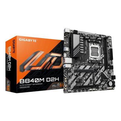 Motherboard - GIGABYTE - B840M D2H - Micro-ATX Form Factor - AMD B840 Chipset - DDR5 & PCIe 5.0