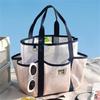 Large Capacity Mesh Beach Tote Bag Women Multi Pocket Storage Handbag Lightweight Travel Swimming Shopping Organizer Bag