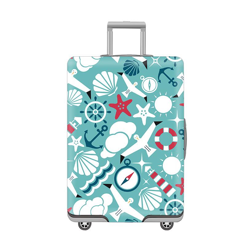 Thickened Elastic Printed Luggage Protector & Dust Cover