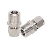1Pcs 304 SS Tube Connector Metric ZG Pipe Fitting  for Oil Water Gas