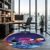 Trolls Printed Round Rug Carpet Chair Rug Area Rug Entryway Doormats,for Office Chair Living Room Bedroom Kitchen Room.