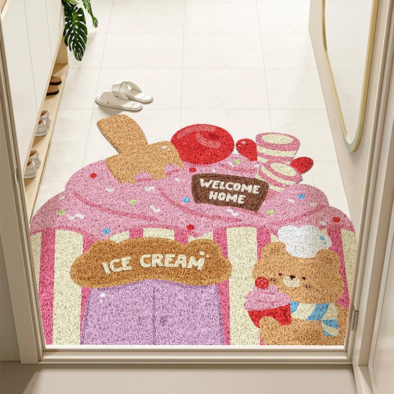 Cartoon Irregular Silk Mat Door Scraping Dirt Can Cut The Foot Mat Wear-resistant Anti-slip Door Mat