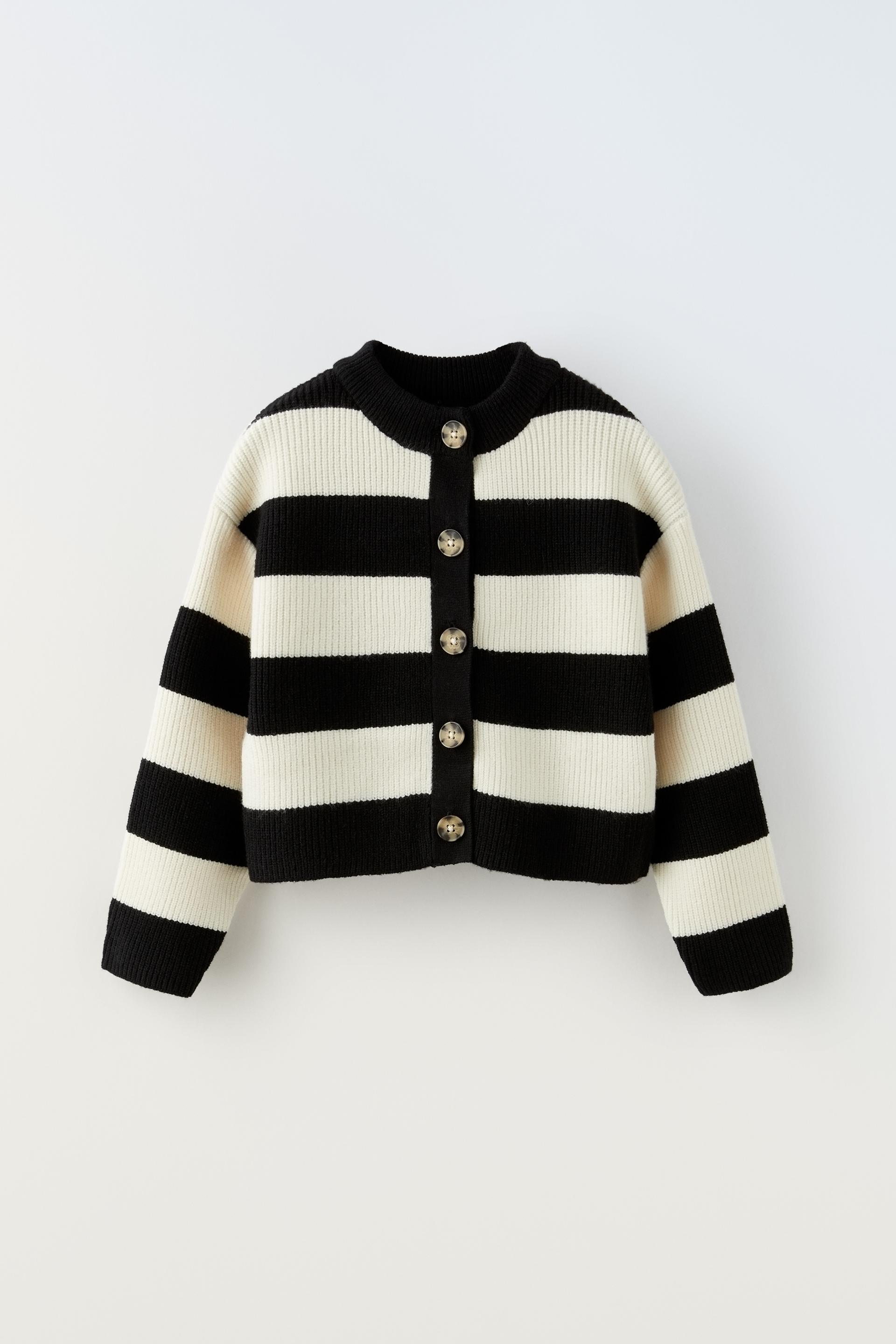 

ТРИКОТАЖНЫЙ КАРДИГАН В ПОЛОСКУ