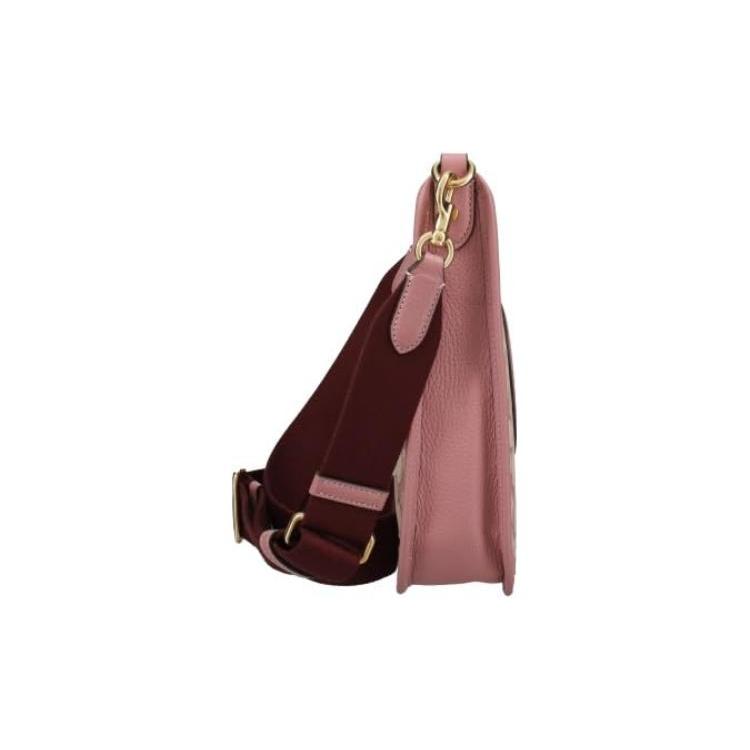 New COACH Dempsey Fabric Cow Leather Patchwork Shoulder Bag Crossbody Bag Large Size Women's Pink CA195-IMP1X