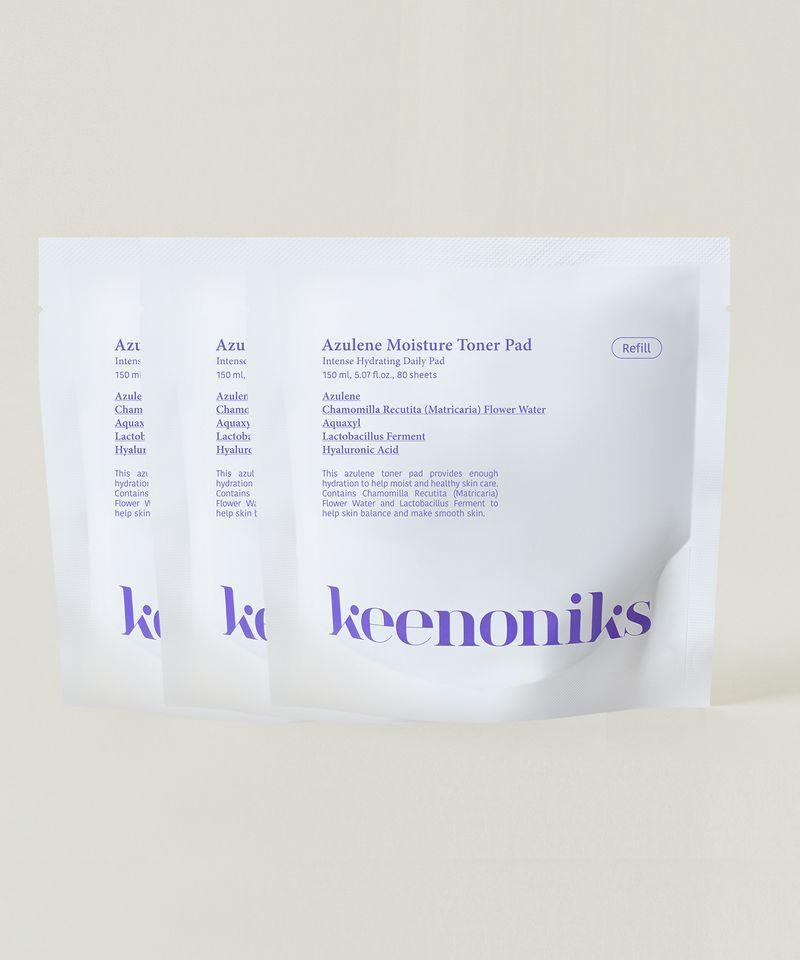 3 Azulene Moisture Adhesion Pad Refill Packs (80 sheets)