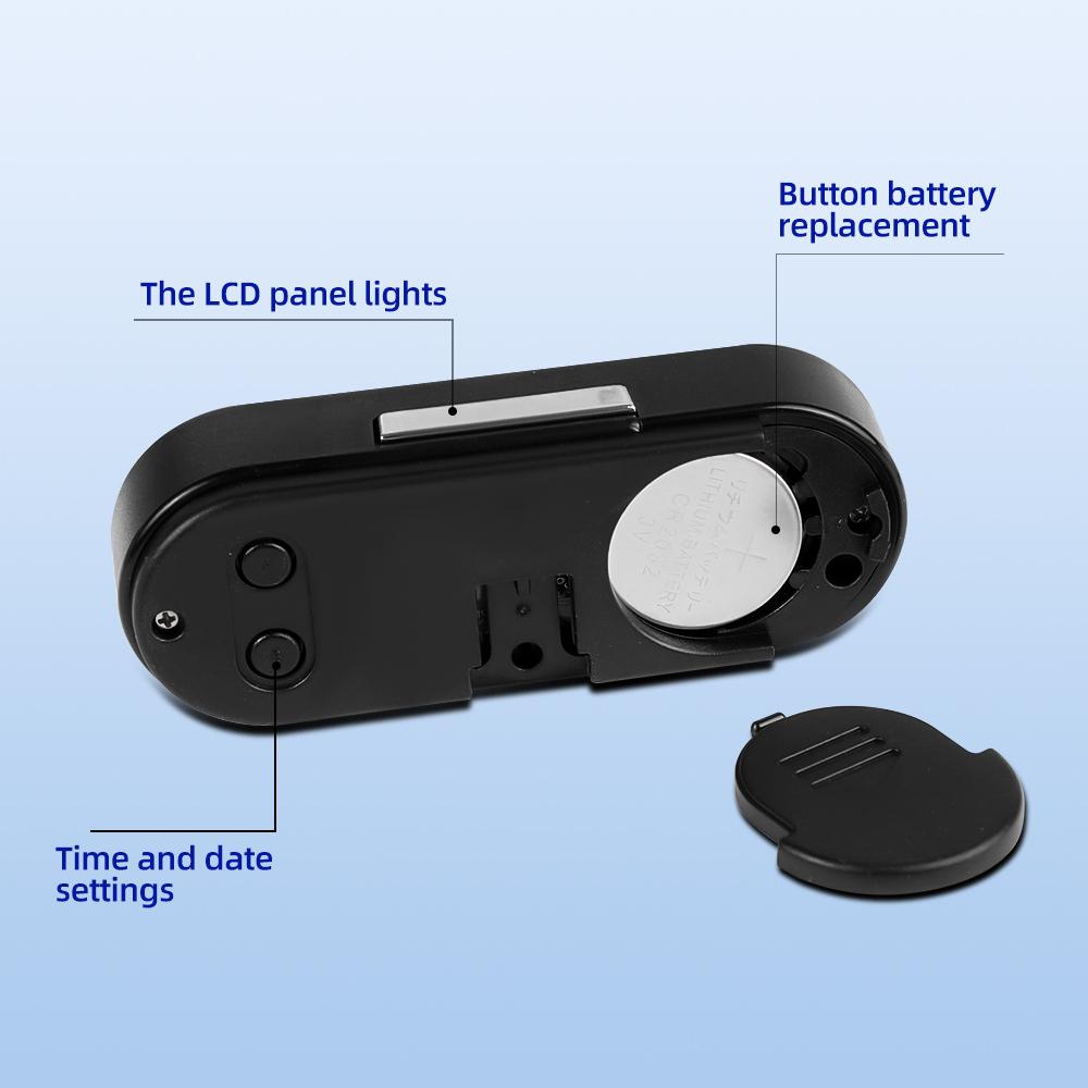 Mini Electronic Car Clock Time Watch Auto Clocks Luminous Thermometer LCD Backlight Digital Display Car Styling Accessories