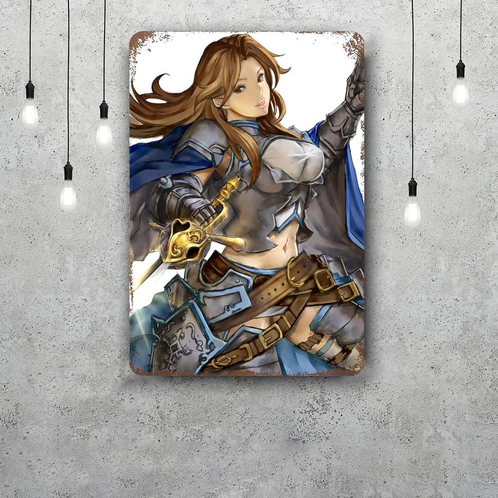granblue fantasy cartoon Decor Poster Vintage Tin Sign Metal Sign Decorative Plaque for Pub Bar Man Cave Club Wall Decoration