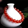 Women's Retro Red Agate Round Bead Bracelet - Chinese Birth Year Style