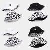 Unisex Cotton Cow Pattern Print Sun Hat With Sunshade And Antiinsect Function For Beach And Outdoor Activities