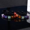Weave Colorful Gemstone Bracelets, Green Dongling Tiger-eye Square Natural Stone Necklaces, Crystal Bracelets
