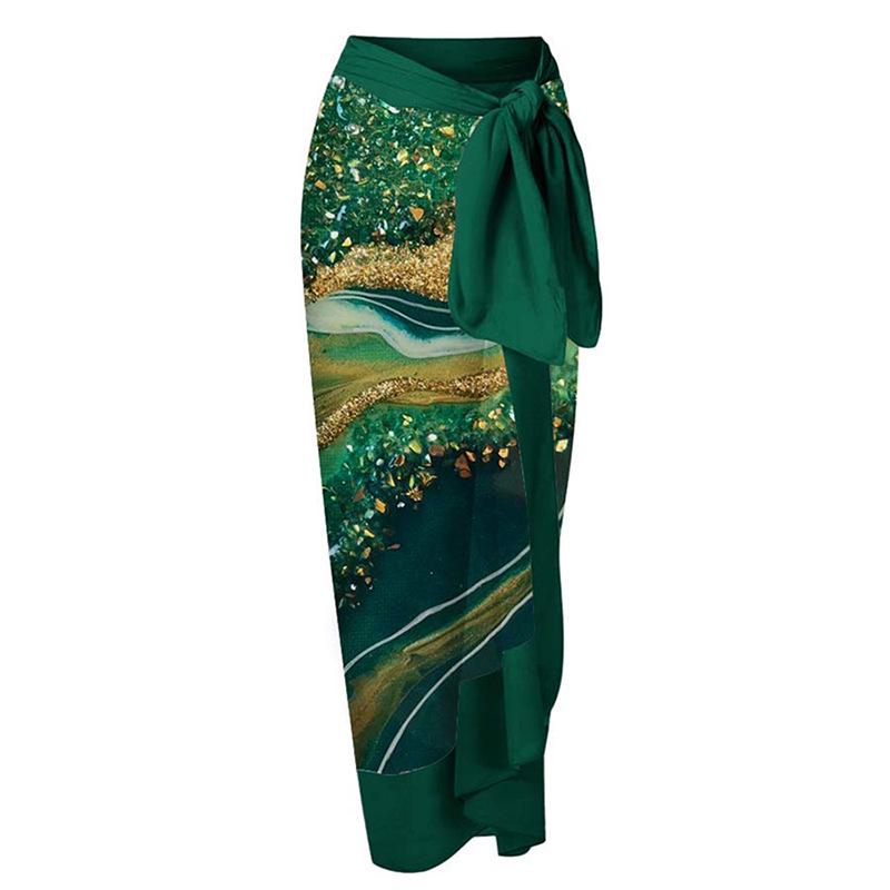 

Европейская и американская праздничная юбка для пляжа с принтом - Модель 23017111 One Size разноцветный