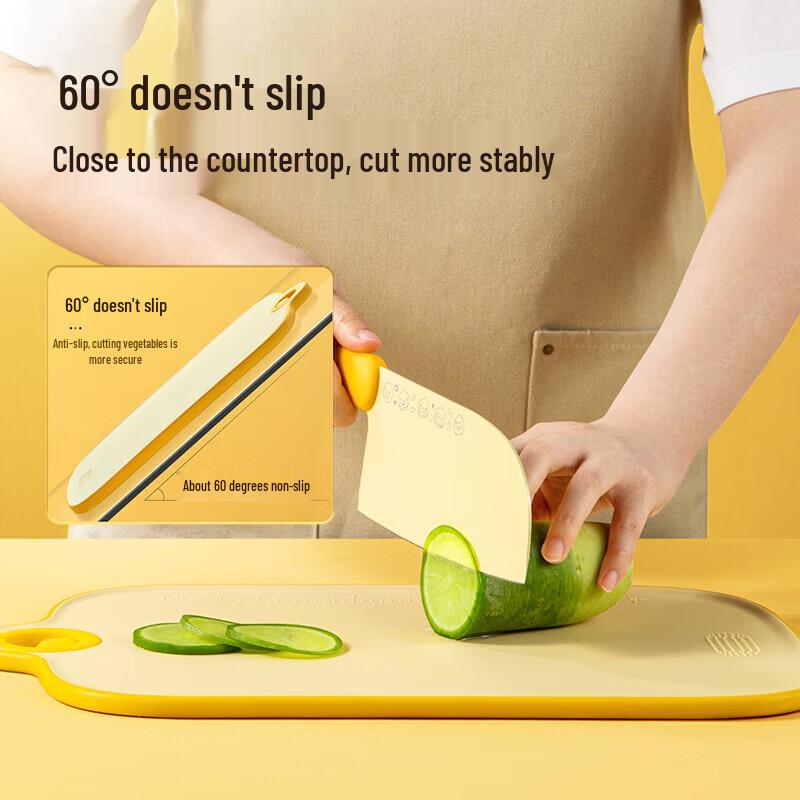 COOKER KING Antibacterial Plastic Double-Sided Cutting Board