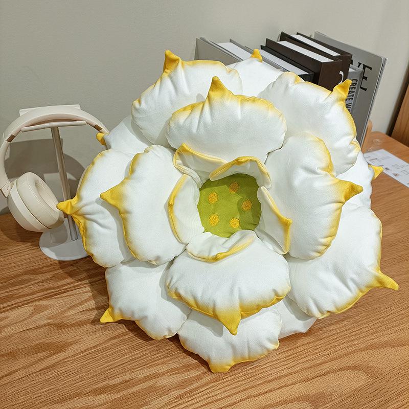 Korean-Style Lotus Water Lily Plush Toy - Succulent Good Luck Home Back Cushion