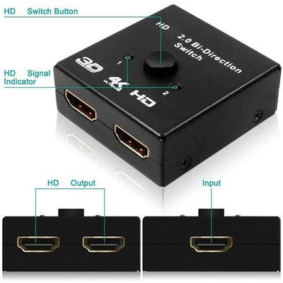 HDMI-compatible Switch Bi-Direction 2.0 HDMI Splitter 1x2/2x1 Adapter 2 In 1 Out Converter For PS4 XBox TV Box HDMI 4K Switcher