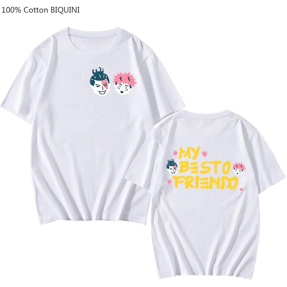 My Besto Friendo Tshirt Itadori Yuji Aoi Toudou Anime Print T Shirt Unisex/Women Summer Tee Tops Jujutsu Kaisen Japan Anime T-shirt