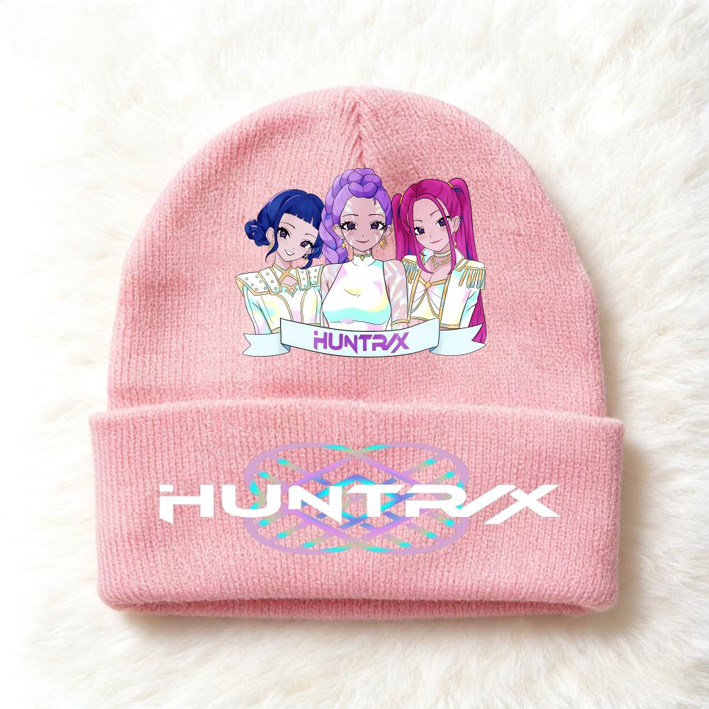 

Anime Kpop Demon Hunters Printed Children Knitted Beanie Wool Yarn Cap Fall Season Cold Season Fashion Children Hat Headgear Outfits