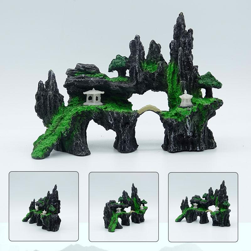 Fish Tank Ornaments, Resin Aquarium Decorations, Rockery Ornaments