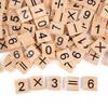 100Pcs Wood Tiles Letter Alphabet Number Wooden Block Educational Puzzle Toys For Kids Birthday Party Gifts Christmas Ornaments