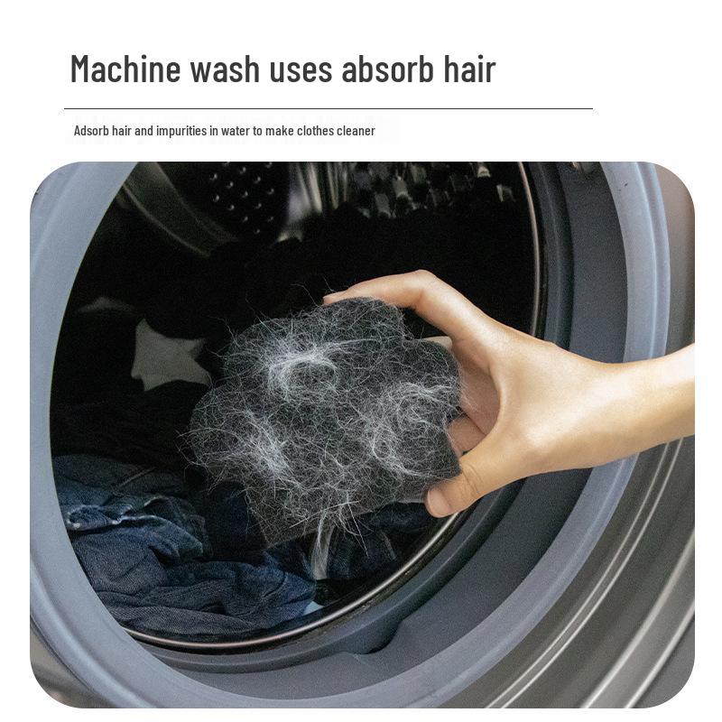 Pet Hair Remover: Dual-Use Clothes & Lint Washing Sponge with Sticky Cat Paw Design