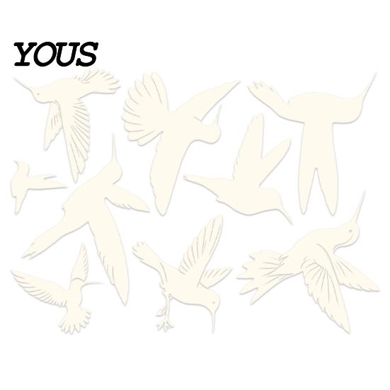 Vogel Silhouette Fensteraufkleber Weiße Kolibris Aufkleber für Anflüge, Kollisionsschutz Aufkleber, Anflug Kolibri Aufkleber Prävention