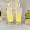 LED Flameless Candles, LED Transparent Pillar Candles For Holiday Decoration