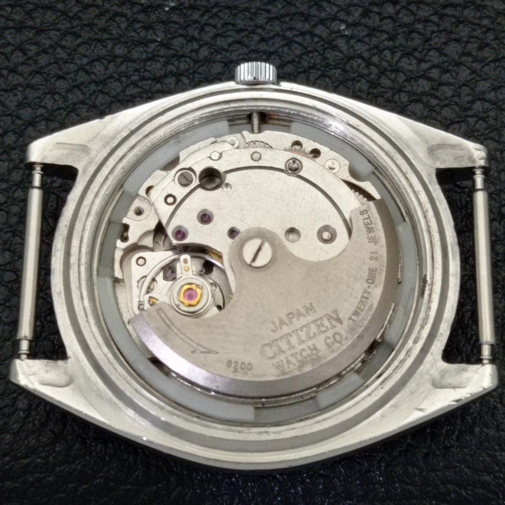 USED VINTAGE CITIZEN AUTOMATIC 8200 JAPAN MENS ARABIC BLUE DIAL WATCH A434810-2 R123-a434810