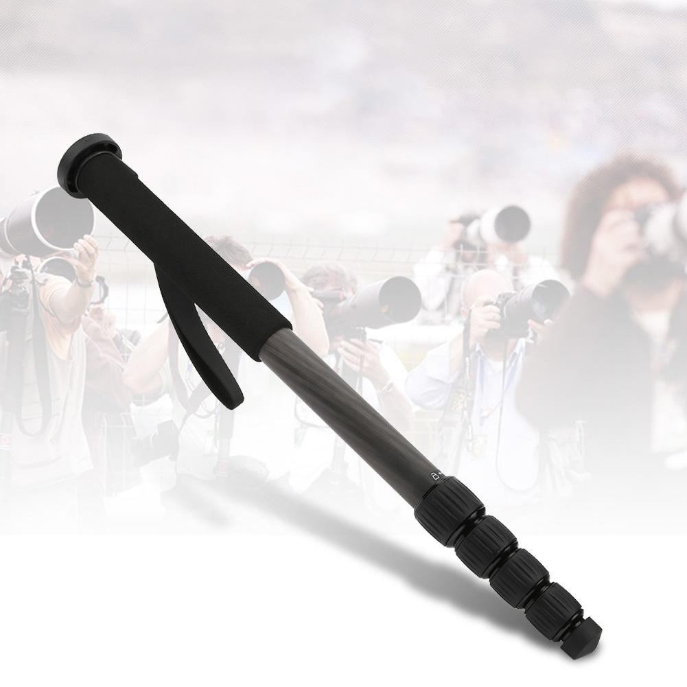 C-333 Carbon Fiber Portable Outdoor Telescopic Monopod Tripod Mountaineering Cane for DSLR Camera