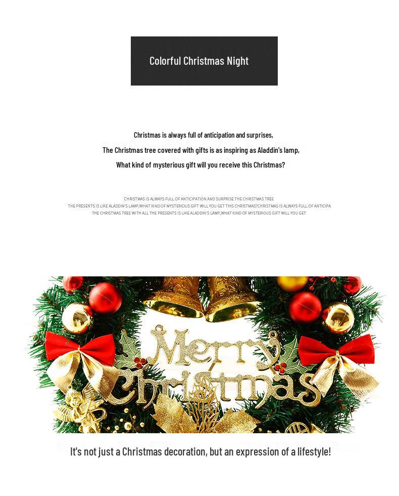1.8 Meter Christmas Wreath: Large 30/40/50/60CM Rattan Ring Door Ornament