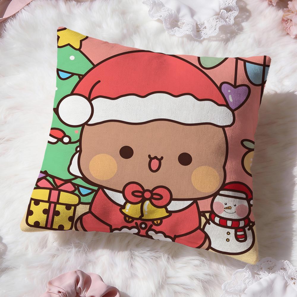 Cute BUBU DUDU Cushion Cover Premium Comfort Reversible Pillow Cove -Two in One Design for Any Room & Car Interior