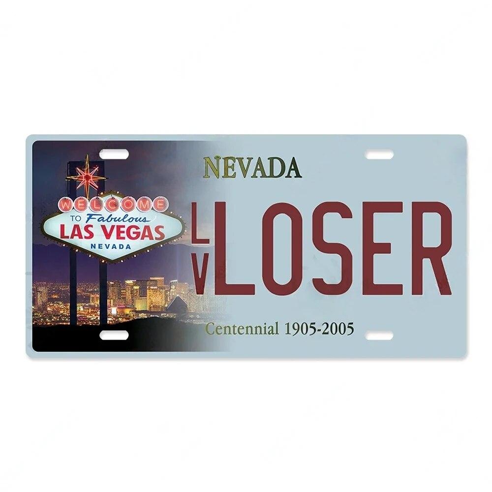 Vintage Las Vegas Metal Tiin Signs Decor Licenses Metal Plate Plaque Wall Decor for Living Room Club