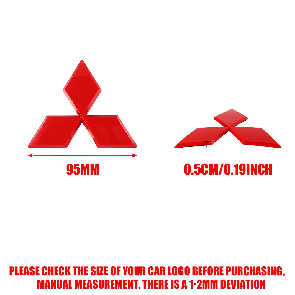 Adesivo de Logo 3D ABS para Grade Frontal, Porta-malas, Volante de Carro Para Mitsubishi Lancer Lancer EX Galant ASX Outlander Pajero Eclipse