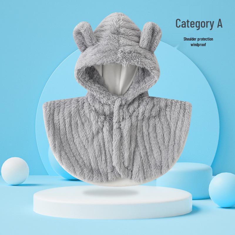 Baby Ear Protection Hat - Autumn/Winter Fleece-Lined Cape, One-Piece, Warm & Cute Newborn Infant Hat