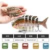 Hanlin 8cm 14.5g Esche da Pesca Multi-Articolate Affondanti Tipo Shad Wobbler Corpo Duro Swimbait Realistico Pesce Sole Bass Attrezzatura