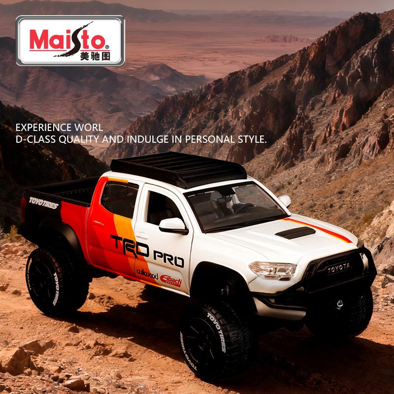 Maisto 1:27 Toyota Tacoma TRD PRO 2023 Alloy Car Diecasts & Toy Vehicles Car Model Miniature Scale Model Car For Children