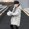Children Parka Kids Winter Down Cotton Jacket Snowsuit Clothing Big Boy Warm Coat Thicken Outerwear Toddler Clothes Gloves