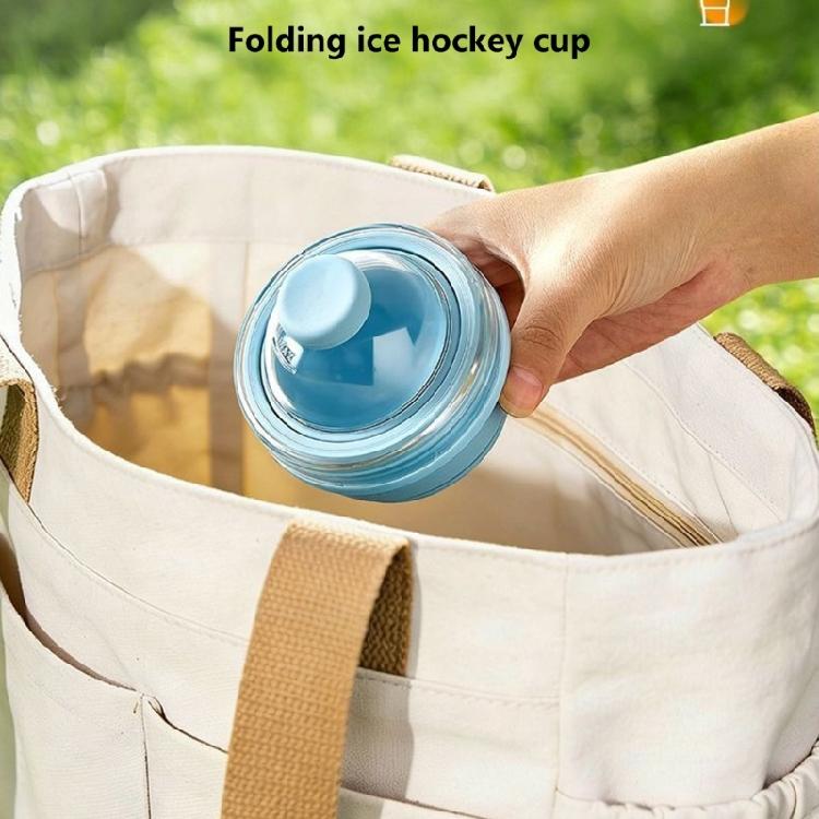 Food Grade Silicone Ice Ball Mold With Foldable Cup And Straw For Drink Multifunctional Folding Drinking Cup