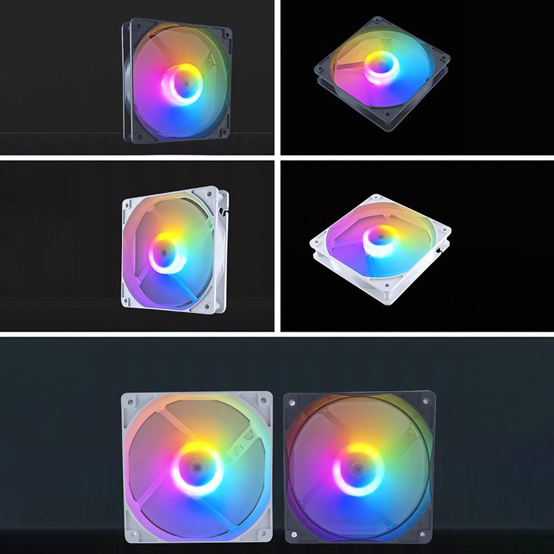 120Mm Pc Case Fan 12V Big 4P 1200Rpm Rgb Desktop Computer Heat Dissipation Colorful Luminous 12Cm Chassis Ventilador