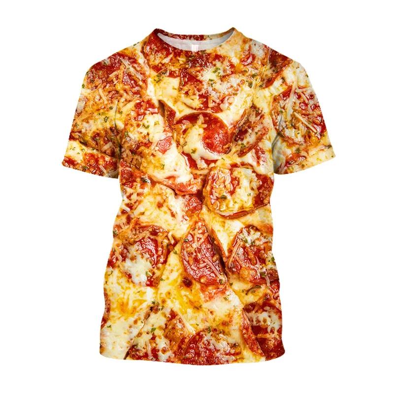 Pánské tričko 3D s potiskem těstovin a pizzy Ležérní pro dospělé Unisex s grafickým motivem jídla Pro muže Oversized s krátkým rukávem Oblečení Streetwear