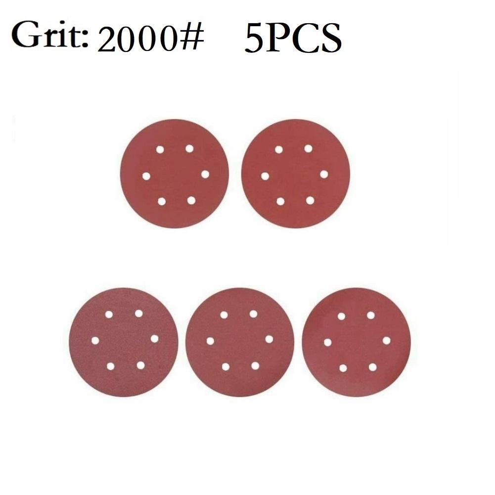 9 Inch 6 Holes 225MM Sanding Discs 40-2000 Grit Flocking Sandpaper Orbital Sander Hook And Loop Aluminum Oxide Sand Paper