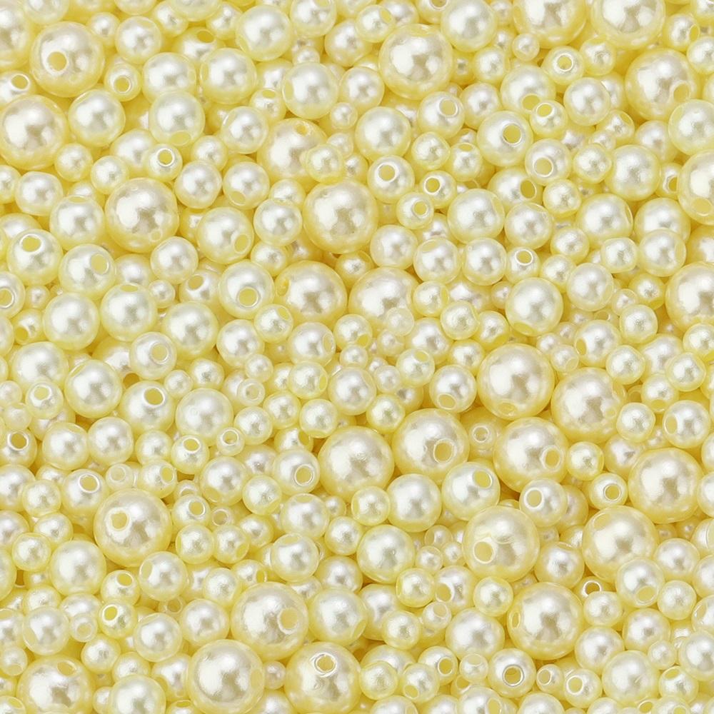 3/4/5/6/8mm ABS Imitation Pearl Beads Color Loose Round Beads For Jewelry Making DIY Handmade Necklace Bracelet Accessories
