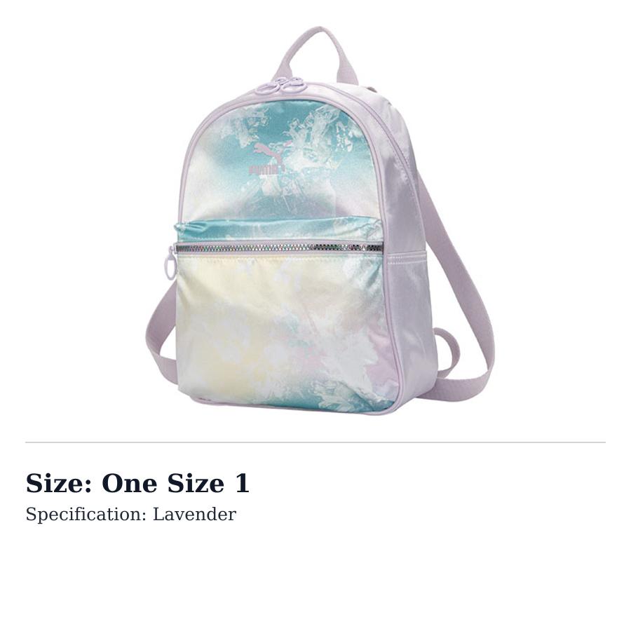 PUMA Fabric Backpack Regular Womens Light Purple 078745-02 One Size 1