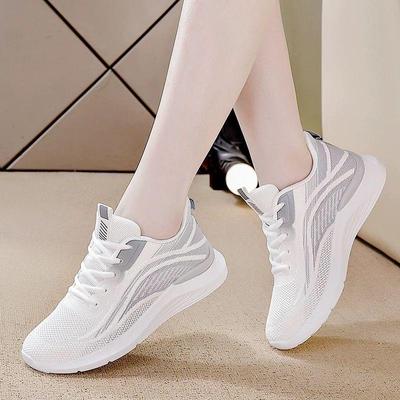 Zapatos Blancos de Malla Transpirables para Mujer Verano con Cordones Calzado de Mujer Algodón Ligero Zapato Vulcanizado Original Coreano para Caminar Casual