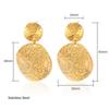 Light Luxury High-end Niche Gold Round Earrings Exaggerated Stainless Steel Marking Earrings