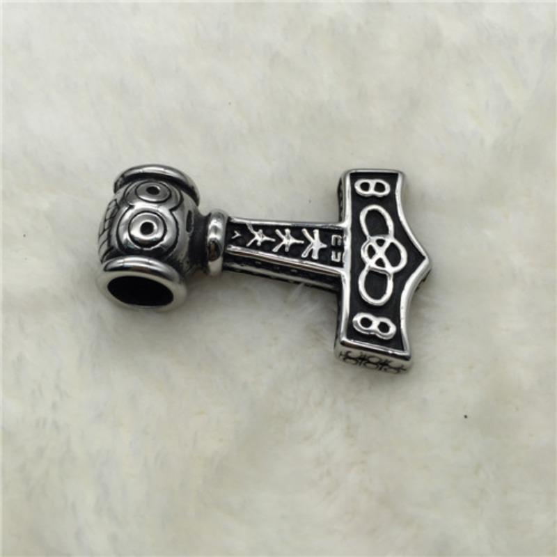 Viking Thors Hammer Character Mens Necklace Pendant Long Sweater Chain Jewelry